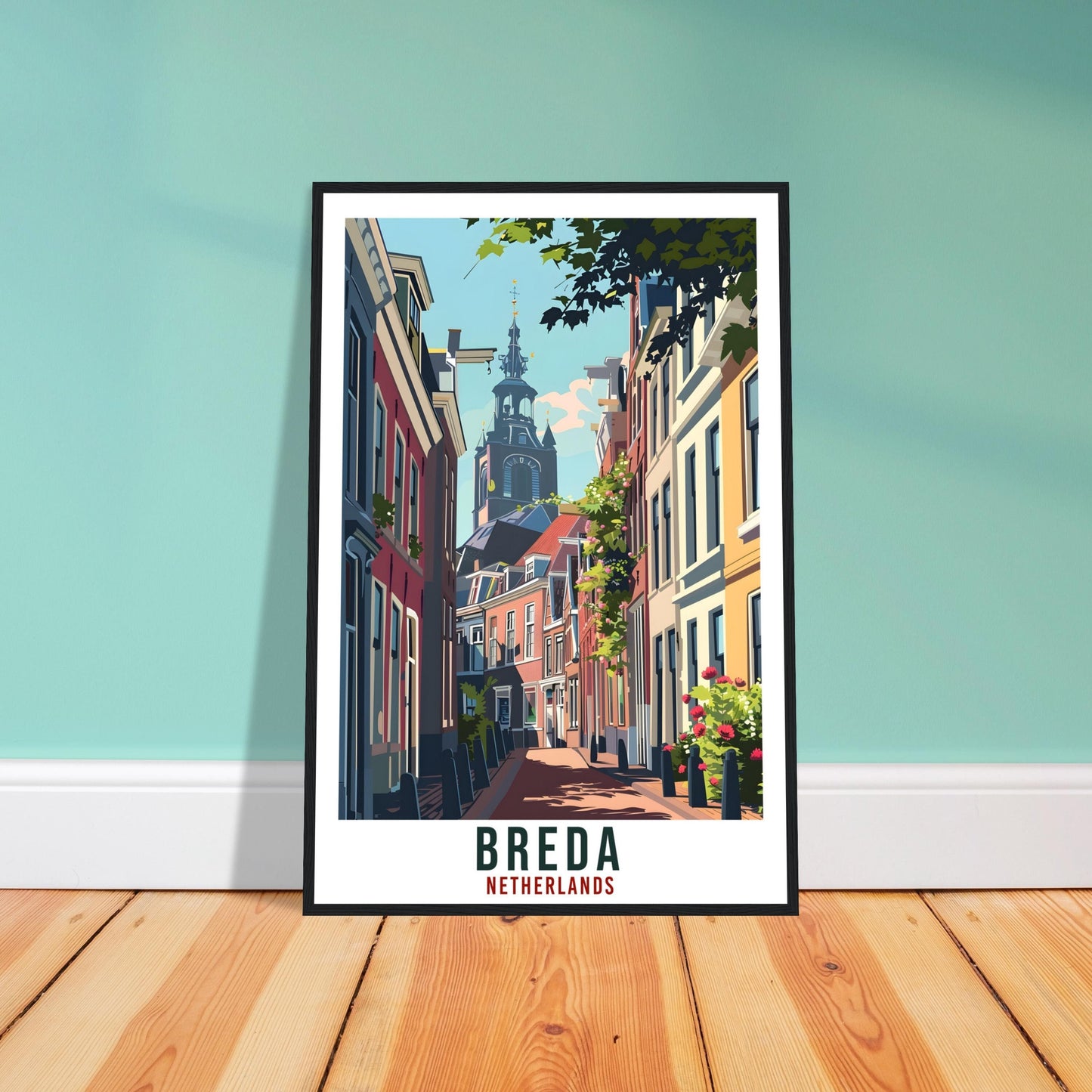 Breda Travel Print Holland Wall Art Wall Hanging Home Décor Breda Gift Art Lovers Gift Dutch Artwork Gift The Netherlands Travel Poster