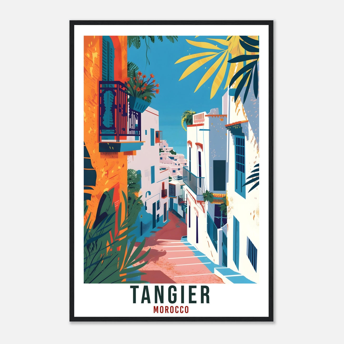 Tangier Morocco Travel Print Wall Art Wall Hanging Home Décor Tangier Gift Art Lovers Morocco Artwork Gift Print African Landmark Poster