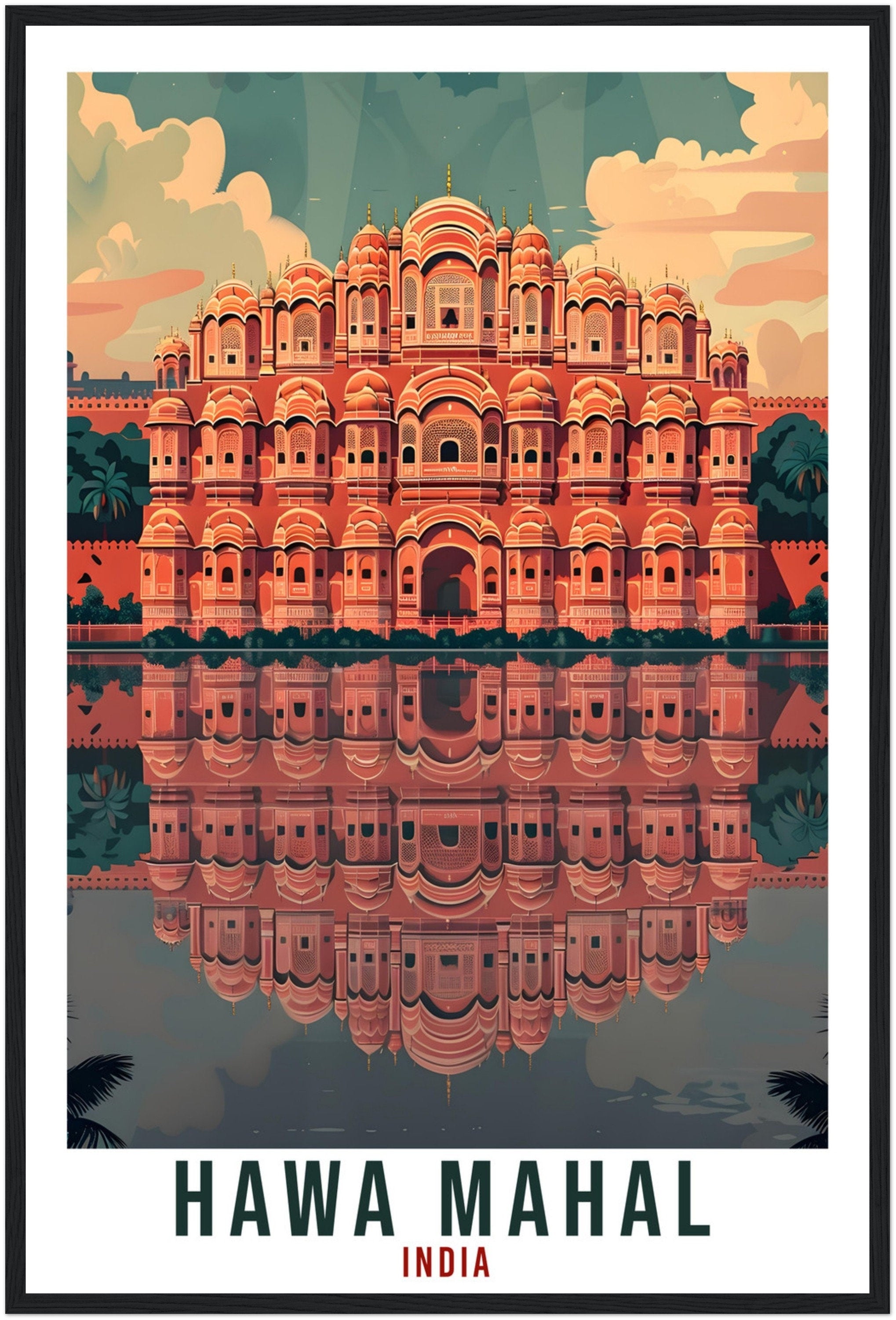 Hawa Mahal Travel Print India Home Decoration Wall Art Gift Wall Hanging Art Lover Indian Artwork India Hawa Mahal Travel Poster Print