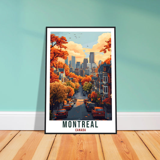 Montreal Travel Print Canada Home Decor Montreal Wall Art Gift Wall Hanging Art Lover Montreal Canadian Artwork Travel Poster Quebec Artwork