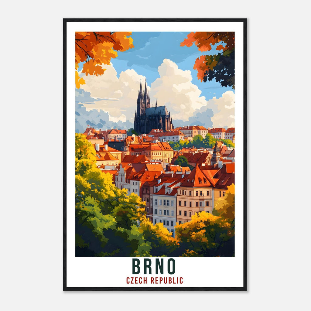 Brno Travel Print Czech Republic Home Decor Brno Wall Art Gift Wall Hanging Art Lover Brno Czechia Artwork Travel Poster Travel Artwork