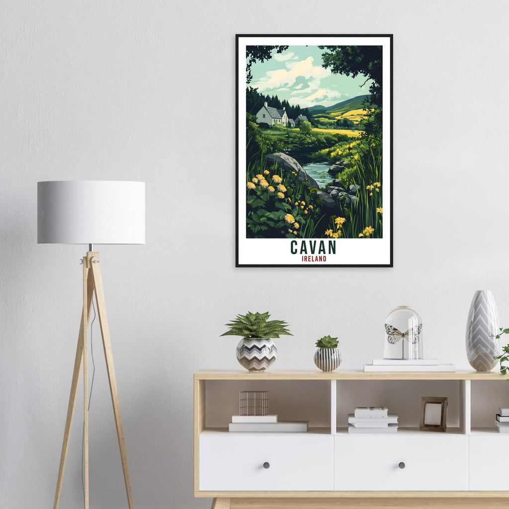 Cavan Travel Print Ireland Home Decor Cavan Wall Art Gift Wall Hanging Art Lover Cavan Irish Artwork Travel Poster Ireland Gift Travel Art
