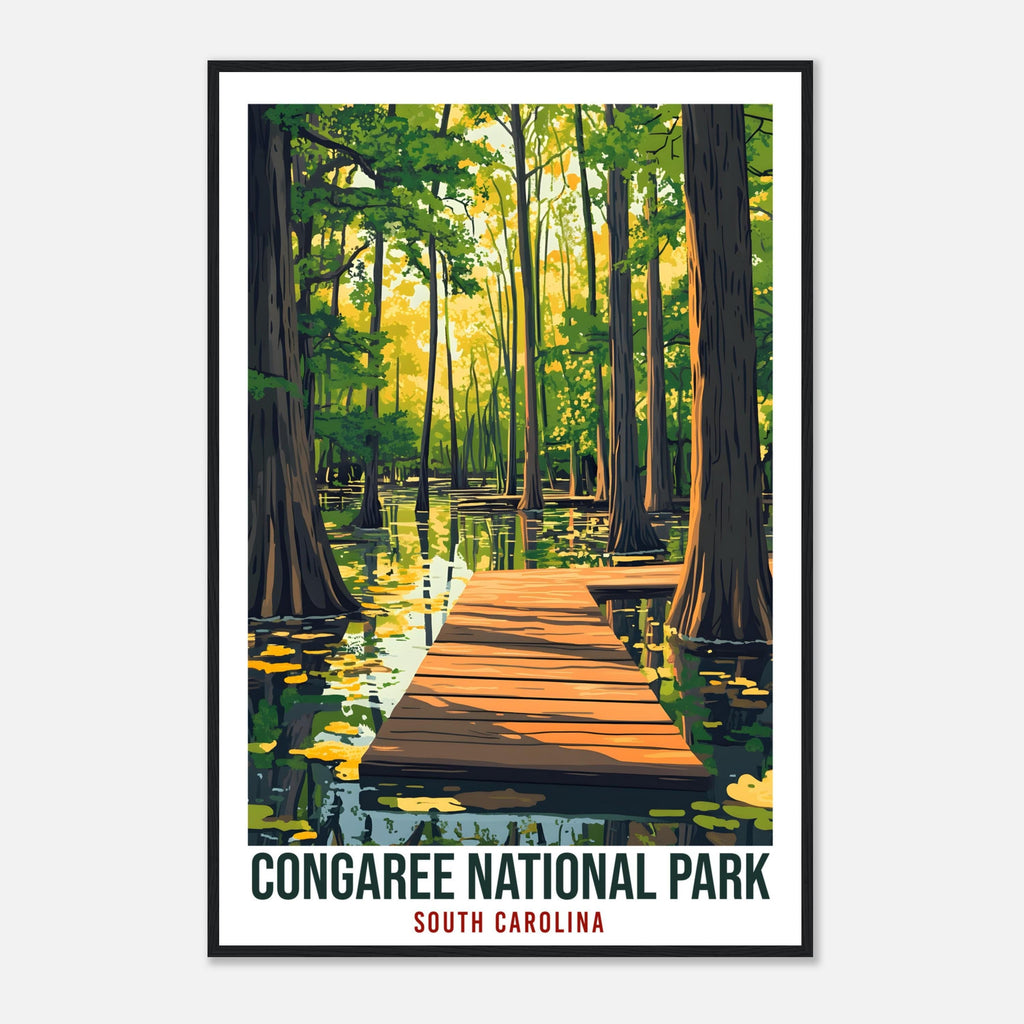 Congaree National Park South Carolina USA Travel Print Wall Art Wall Hanging Home Décor Congaree Gift Travel Art USA Artwork Travel Poster