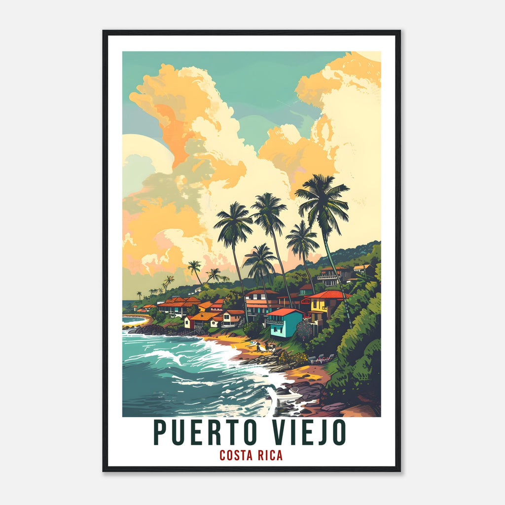 Puerto Viejo Costa Rica Travel Print Wall Art Wall Hanging Home Décor Puerto Viejo Gift Artwork Travel Art Costa Rica City Travel Poster