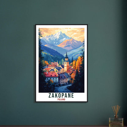 Zakopane Travel Print Poland Home Decor Zakopane Wall Art Gift Wall Hanging Art Lover Zakopane Polish Artwork Travel Poster Poland Travel