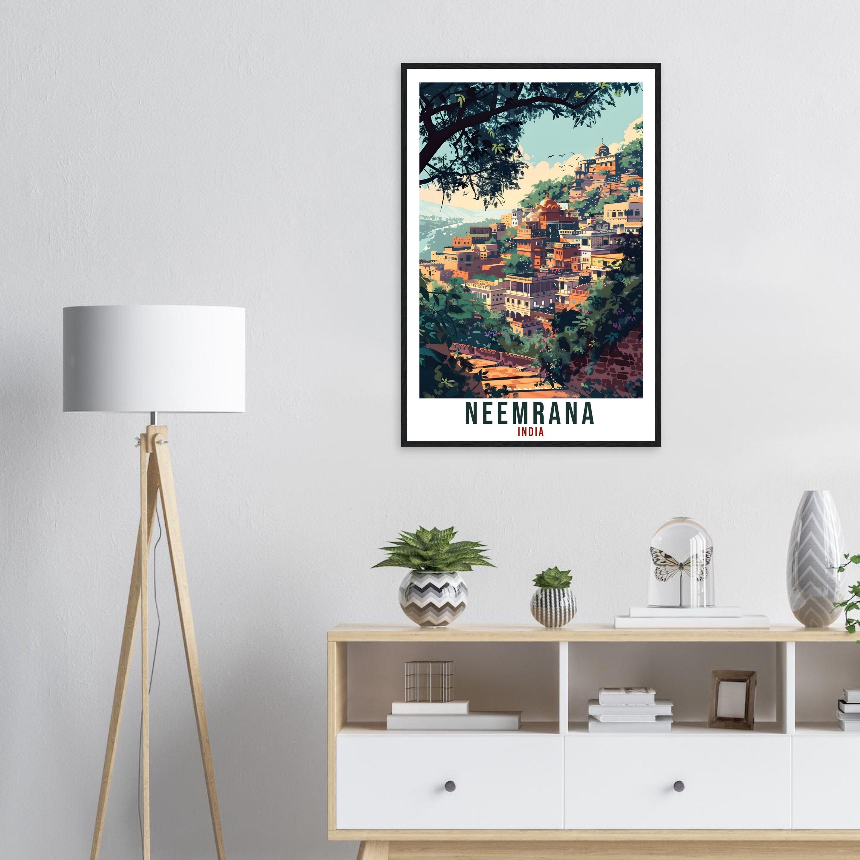 Neemrana Travel Print India Home Decoration Wall Art Gift Wall Hanging Art Lover Indian Artwork India Neemrana Travel Poster Cityscape Print