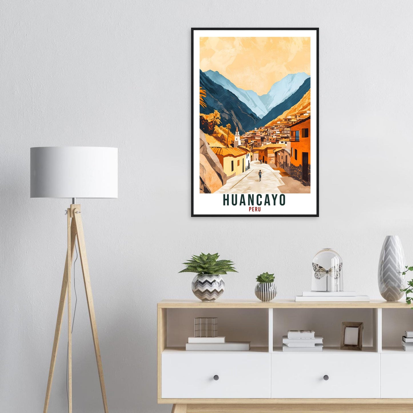 Huancayo Travel Print Peru Home Decor Huancayo Wall Art Gift Wall Hanging Art Lover Huancayo Peruvian Artwork Travel Poster Peru Travel Art