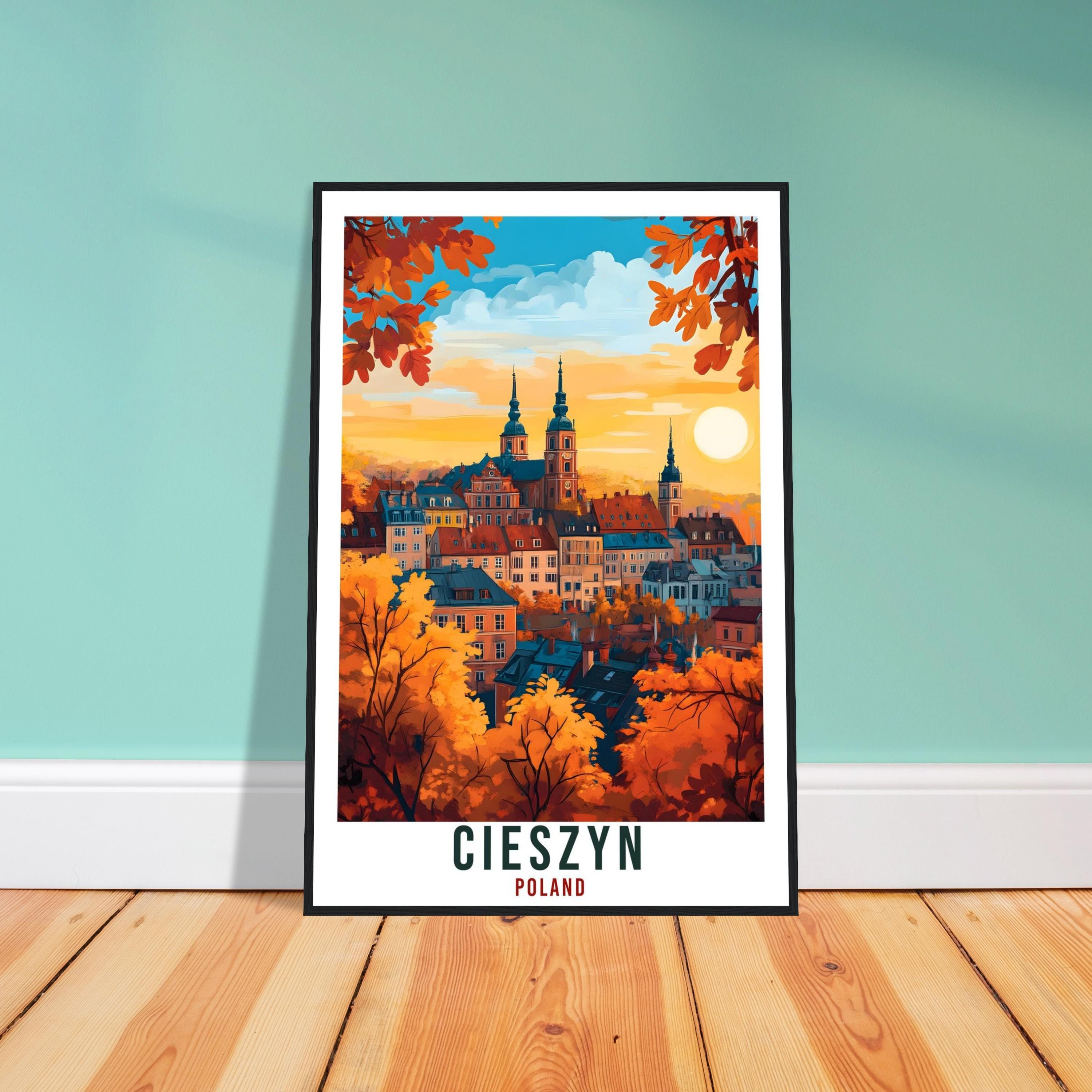 Cieszyn Travel Print Poland Home Decor Cieszyn Wall Art Gift Wall Hanging Art Lover Cieszyn Polish Artwork Travel Poster Poland Travel Art