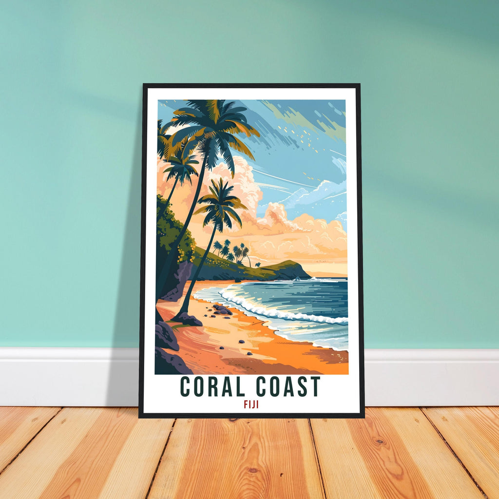 Coral Coast Fiji Travel Print Fiji Wall Art Wall Hanging Home Décor Coral Coast Gift Fiji Islands Artwork Travel Art Fijian Travel Poster