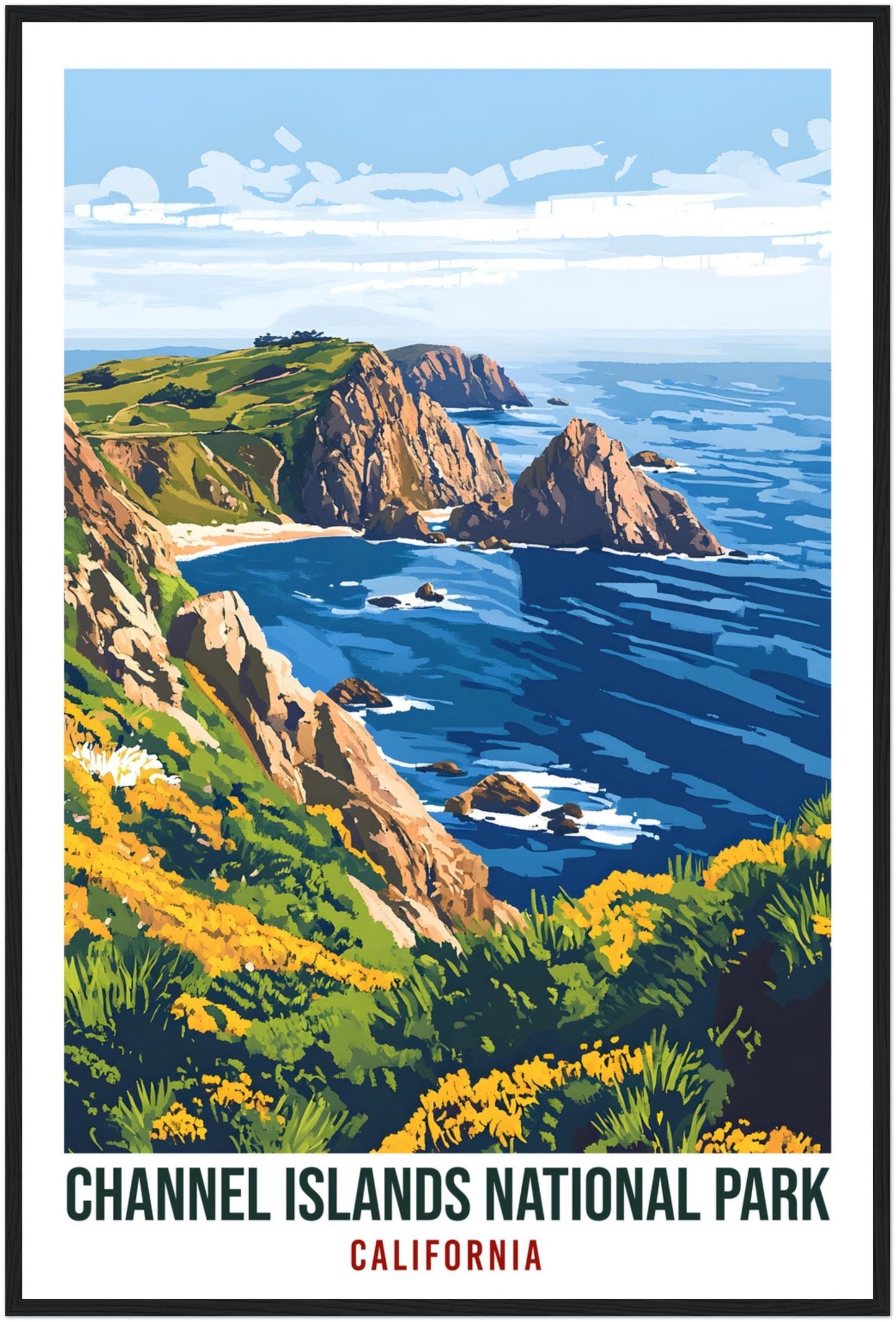 Channel Islands National Park California USA Travel Print Wall Art Wall Hanging Home Décor Cali Gift Travel Art USA Artwork Travel Poster