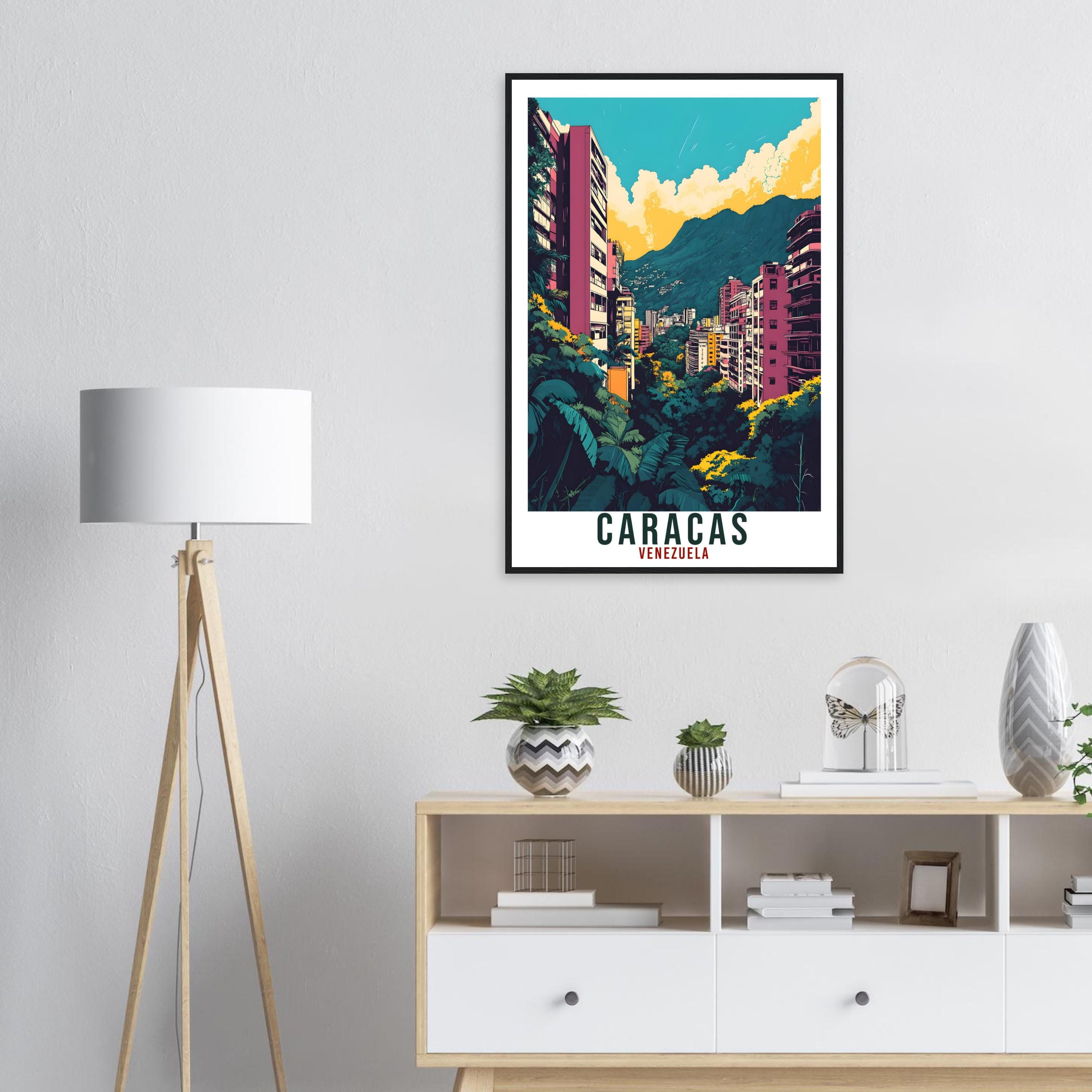 Caracas Travel Print Venezuela Home Decor Caracas Wall Art Gift Wall Hanging Art Lover Caracas Venezuelan Artwork Travel Poster Travel Gift