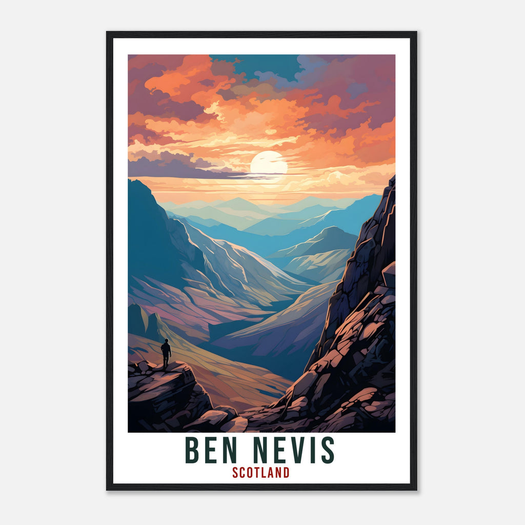 Ben Nevis Travel Print Scotland Wall Art Home Decor Wall Hanging Travel Art Gift Ben Nevis Travel Poster Scotland Landscape Art Lover Gift