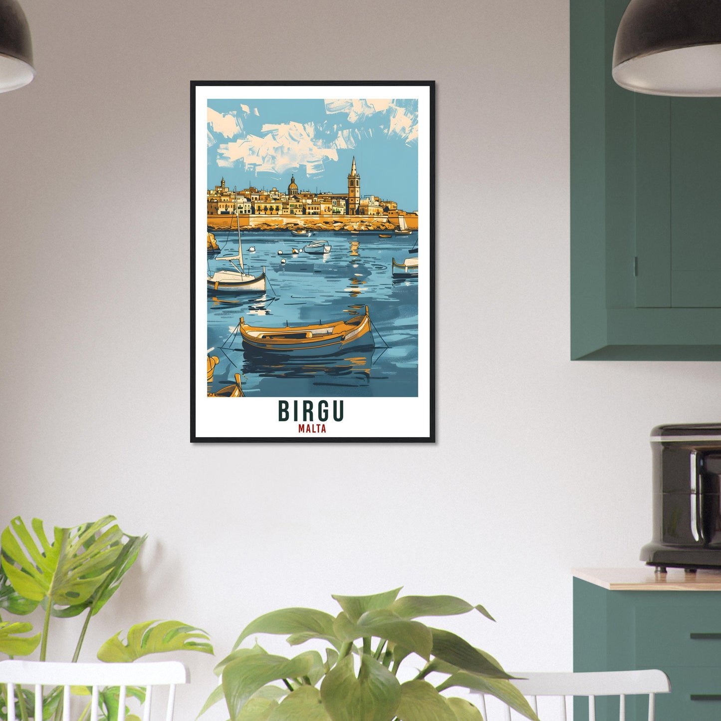 Birgu Travel Print Malta Wall Art Wall Hanging Home Living Décor Birgu Gift Art Lovers Gift Malta Artwork Gift Birgu Malta Travel Poster