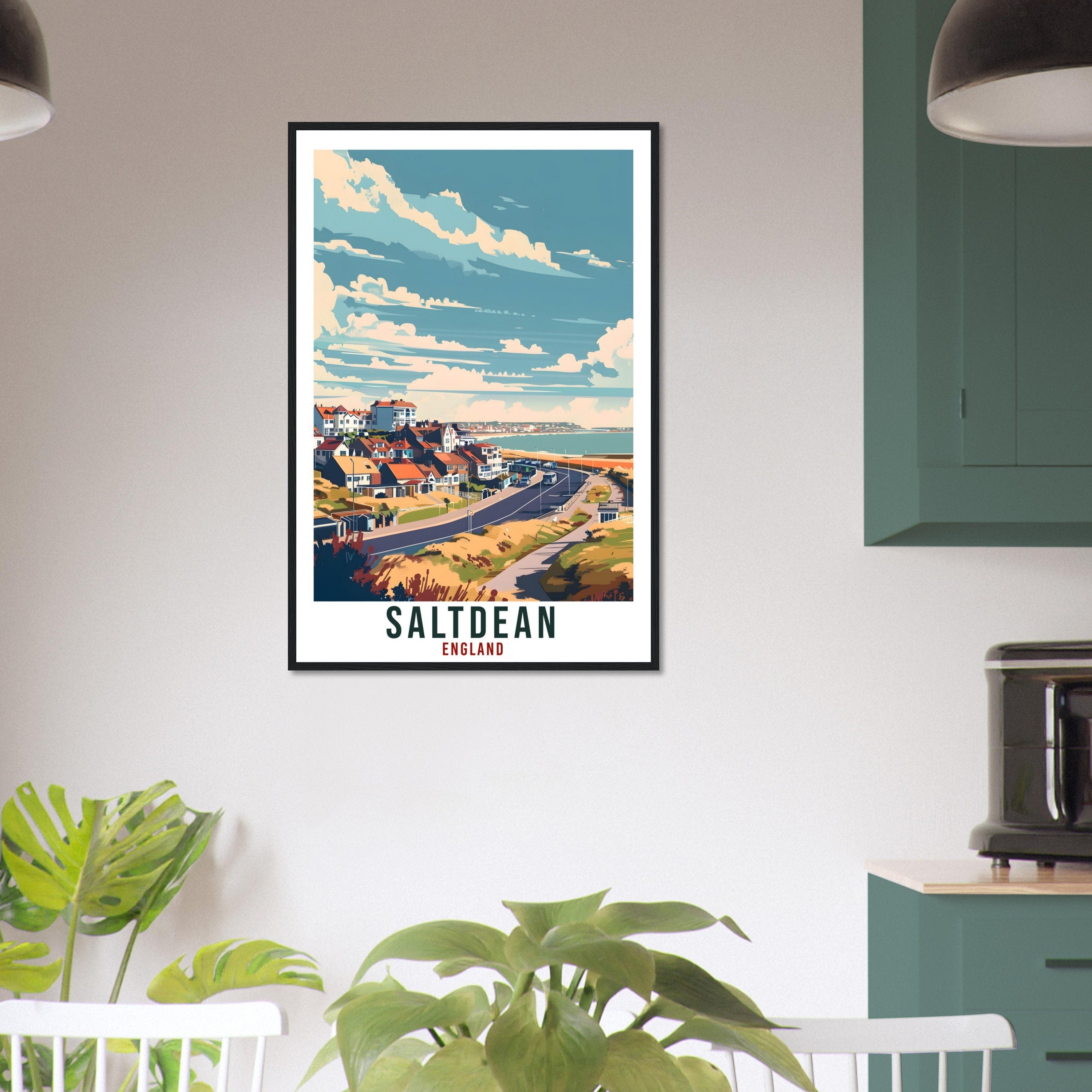 Saltdean Travel Print Wall Art Wall Hanging Home Living Décor Saltdean Gift Art Lovers Gift UK Artwork Gift Print England Travel Poster