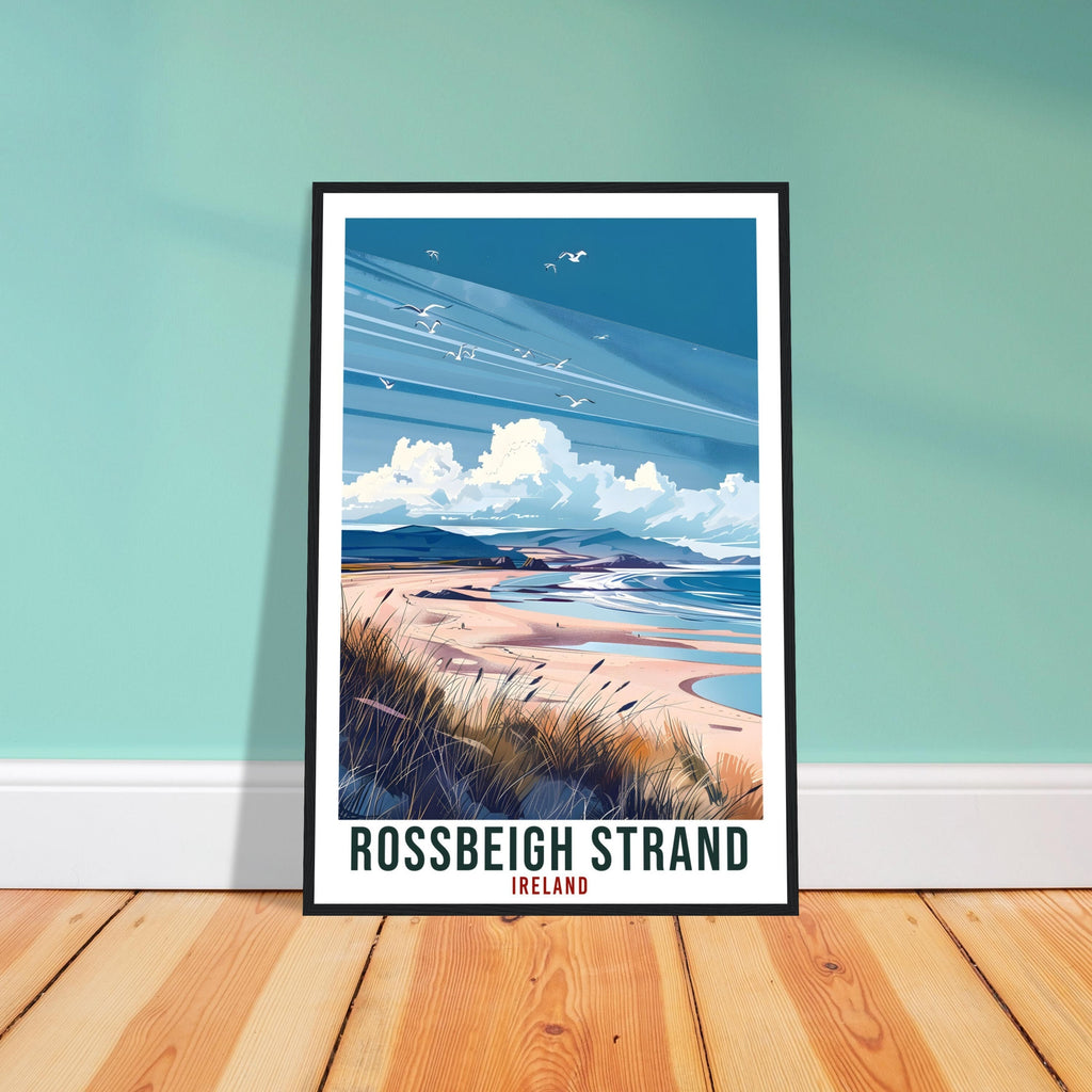 Rossbeigh Strand Travel Print Ireland Wall Art Wall Hanging Décor Rossbeigh Gift Art Lovers Gift Co Kerry Artwork Gift Ireland Travel Poster