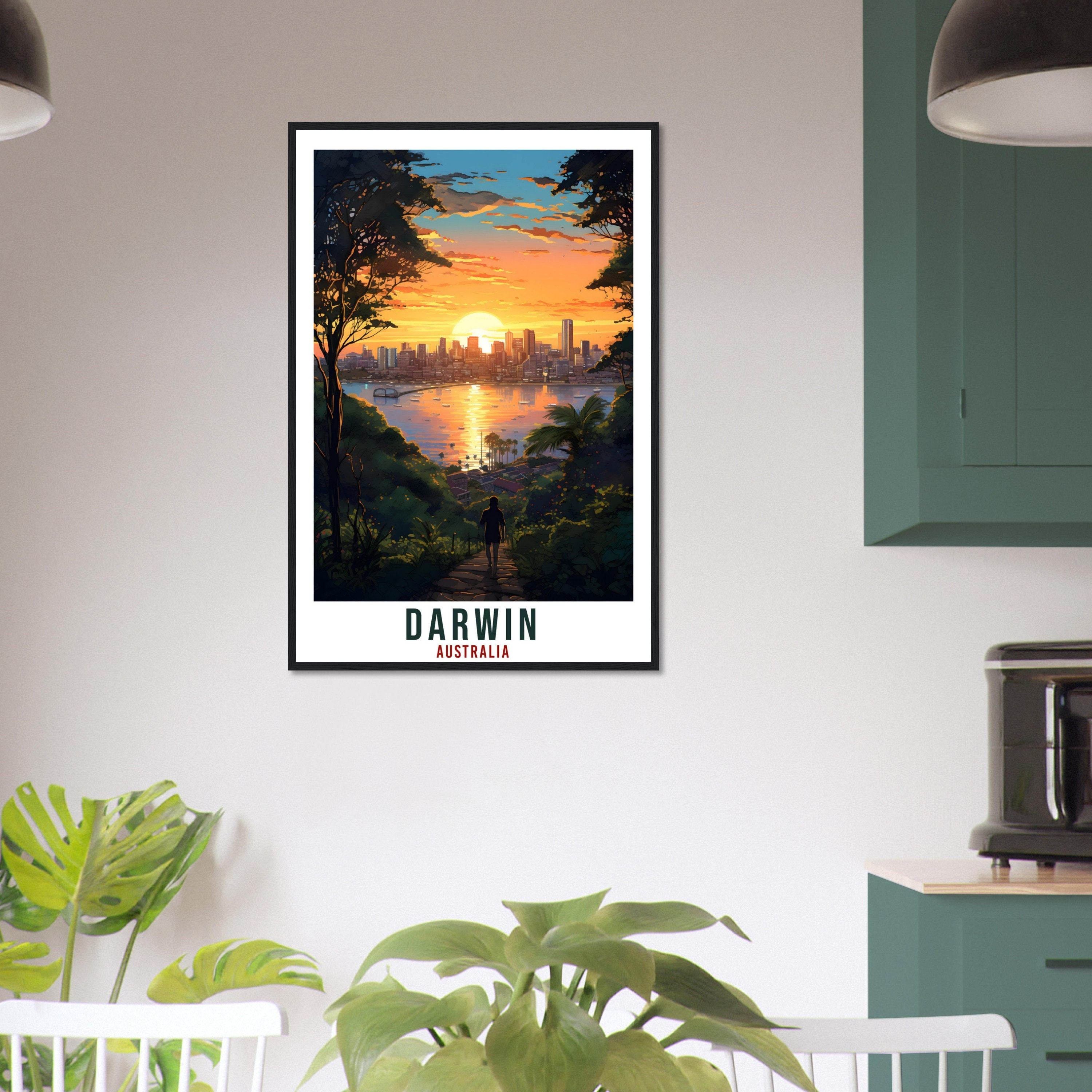 Darwin Travel Print Wall Art Darwin Australia Artwork Wall Hanging Darwin Home Decor Art Gift Darwin Travel Poster Australian Art Lover Gift