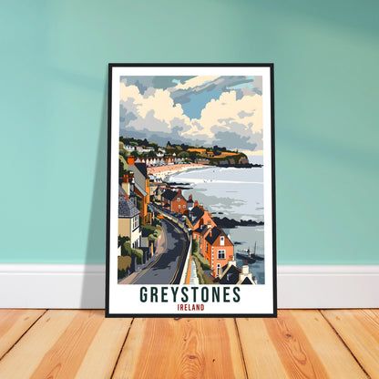 Greystones Travel Print Ireland Wall Art Wall Hanging Home Décor Greystones Gift Art Lovers Wicklow Irish Artwork Gift Ireland Travel Poster
