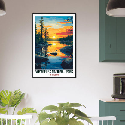 Voyageurs National Park Minnesota USA Travel Print Wall Art Wall Hanging Home Décor Voyageurs Gift Travel Art USA  Artwork Travel Poster