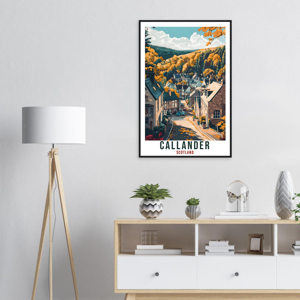 Callander Travel Print Scotland Home Decor Callander Wall Art Wall Hanging Art Lover Scotland Artwork Travel Poster Callander Travel Art