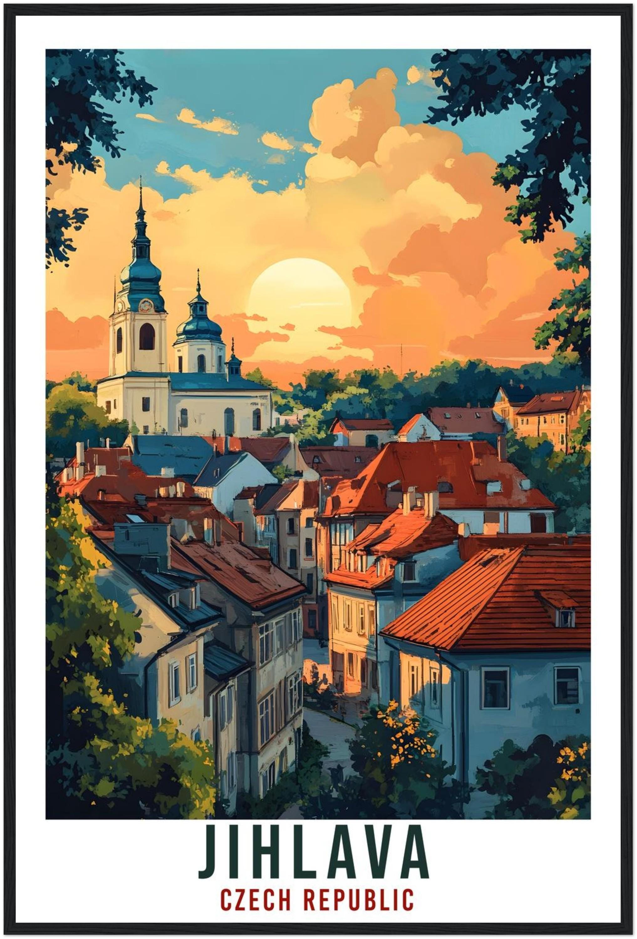 Jihlava Travel Print Czech Republic Home Decor Jihlava Wall Art Gift Wall Hanging Art Lover Jihlava Czechia Artwork Travel Poster Travel Art