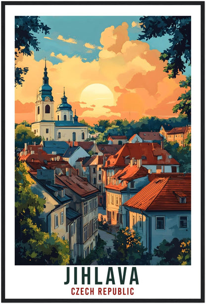 Jihlava Travel Print Czech Republic Home Decor Jihlava Wall Art Gift Wall Hanging Art Lover Jihlava Czechia Artwork Travel Poster Travel Art