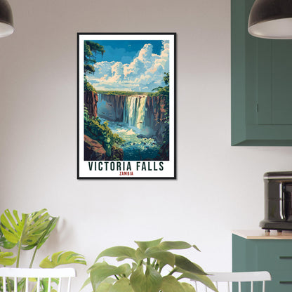 Victoria Falls Zambia Travel Print Wall Art Wall Hanging Home Décor Victoria Falls Gift Art Lovers Zambia Artwork Gift Print African Poster