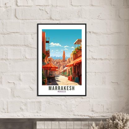 Marrakesh Travel Print Morocco Home Decor Marrakesh Wall Hanging Marrakesh Artwork Gift Marrakesh Travel Poster Moroccan Artwork African Art