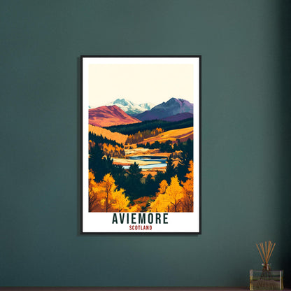 Aviemore Travel Print Scotland Home Decor Aviemore Wall Art Wall Hanging Art Lover Scotland Artwork Travel Poster Aviemore Travel Art Gift