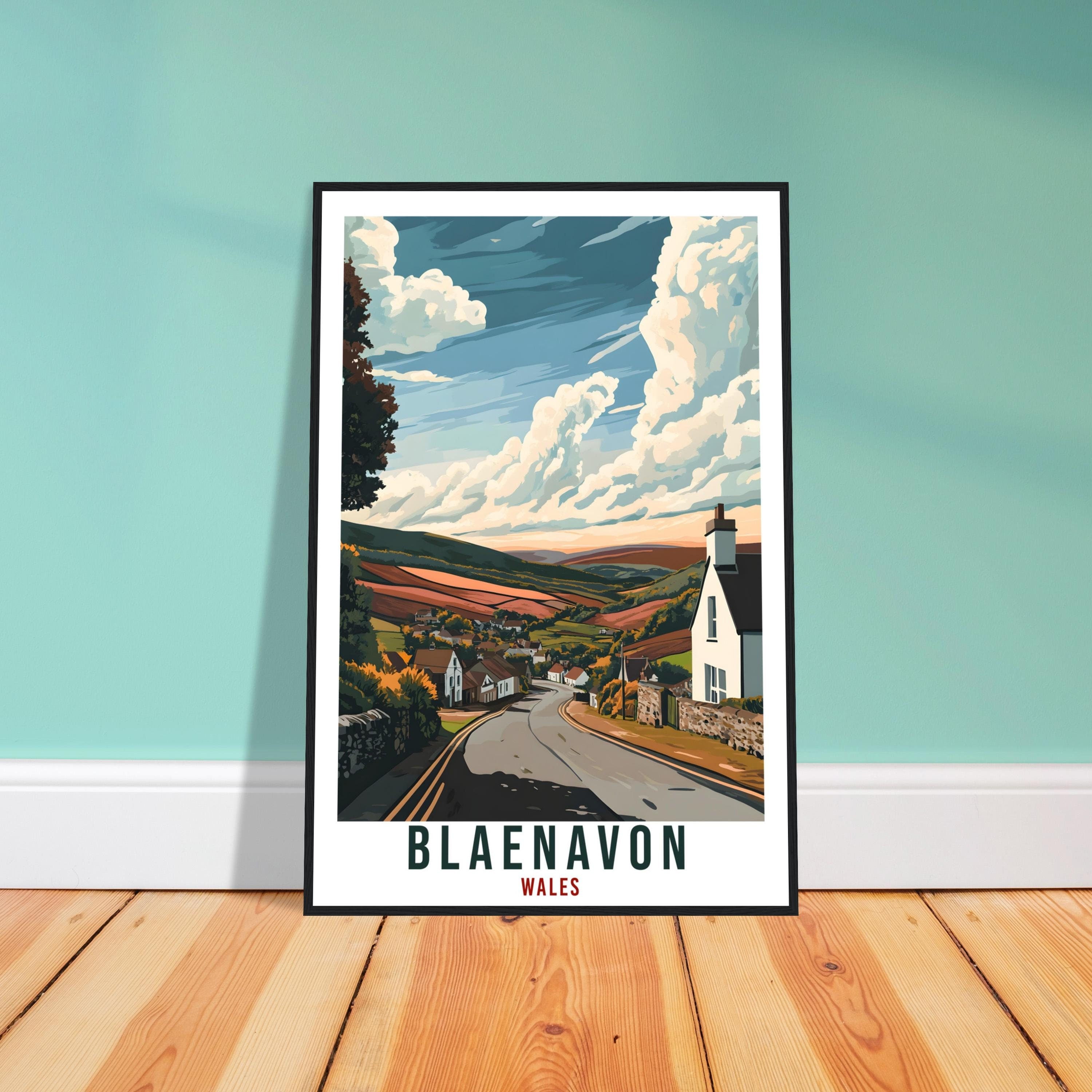 Blaenavon Travel Print Wales Home Decor Blaenavon Wall Art Wall Hanging Art Lover Wales Artwork Travel Poster Blaenavon Travel Art Gift