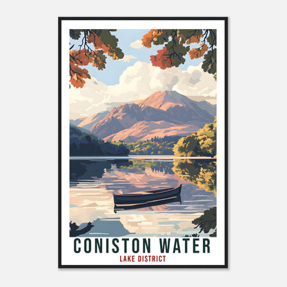 Coniston Water Travel Print Lake District Decor Coniston Water Wall Art Wall Hanging Art Lover Lake District Artwork Travel Poster Cumbria