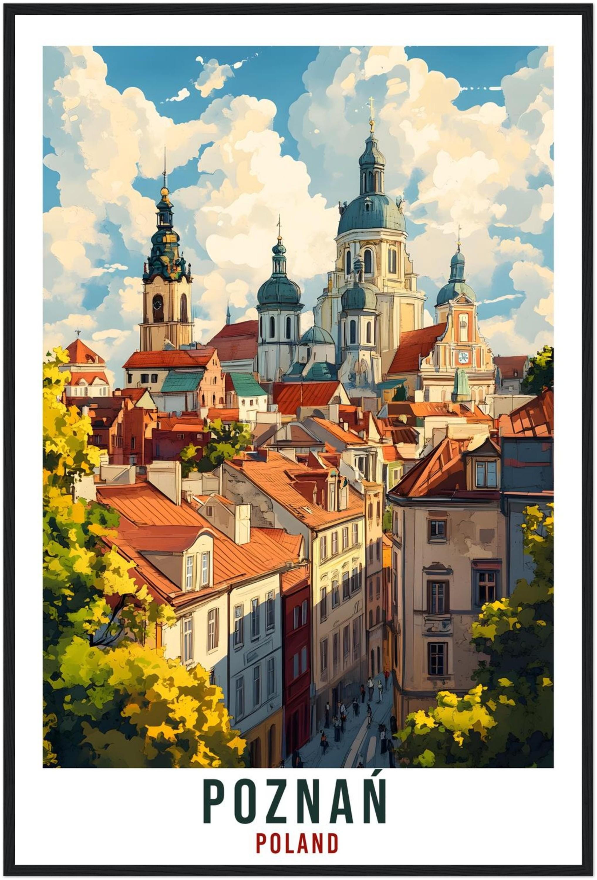 Poznań Travel Print Poland Home Decor Poznań Wall Art Gift Wall Hanging Art Lover Poznań Polish Artwork Travel Poster Poland Travel Art