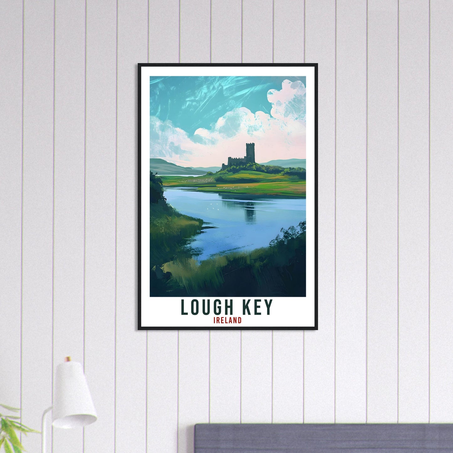 Lough Key Travel Print Ireland Home Decor Lough Key Wall Art Gift Wall Hanging Art Lover Lough Key Irish Artwork Travel Poster Ireland Art