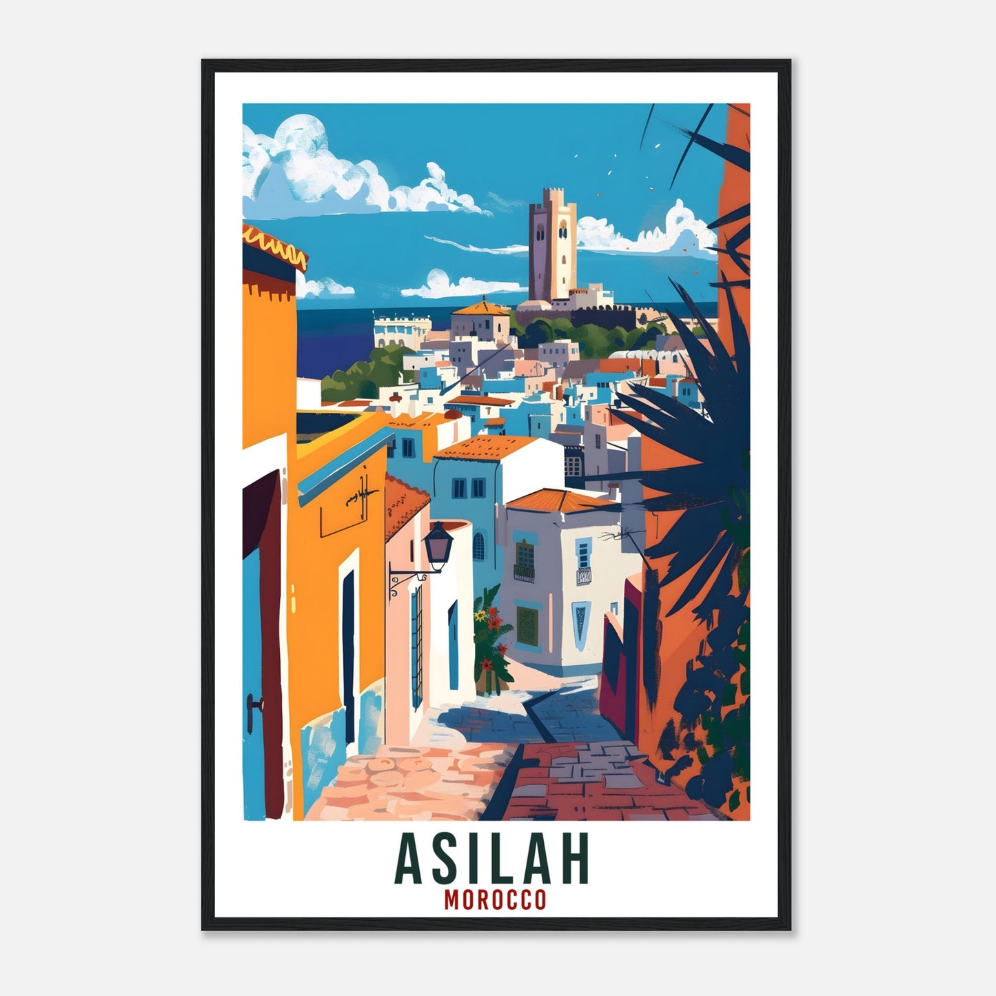 Asilah Morocco Travel Print Asilah Wall Art Wall Hanging Home Décor Asilah Gift Art Lovers Morocco Artwork Gift Print Africa Landmark Poster