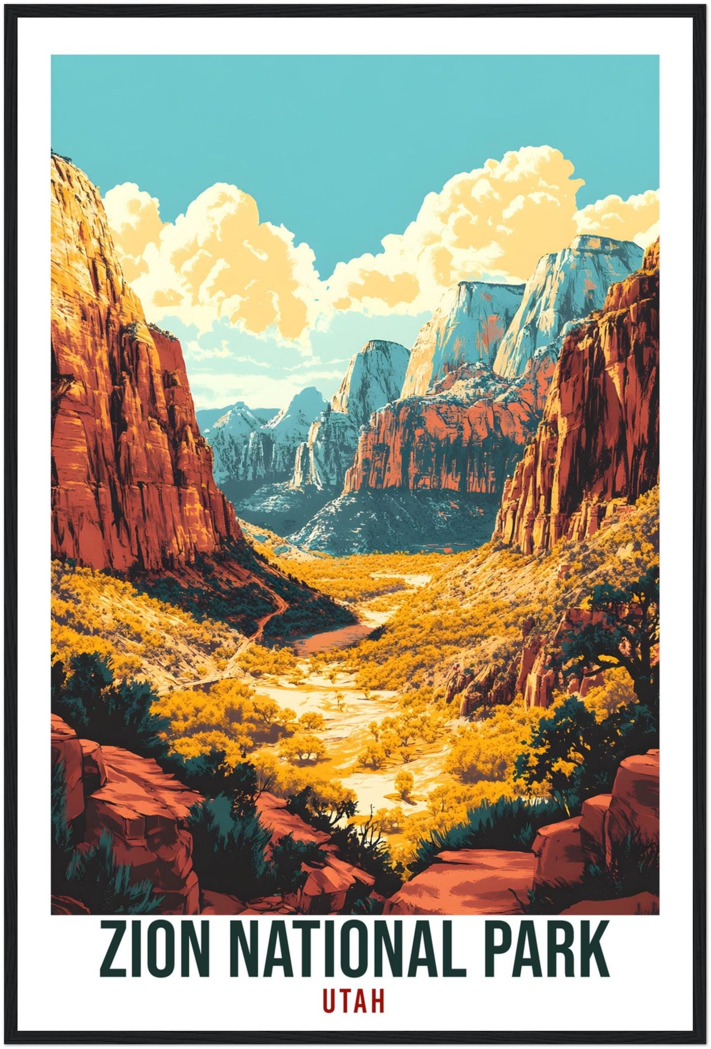 Zion National Park Utah USA Travel Print Wall Art Wall Hanging Home Décor Zion National Park Gift Travel Art USA Utah Artwork Travel Poster