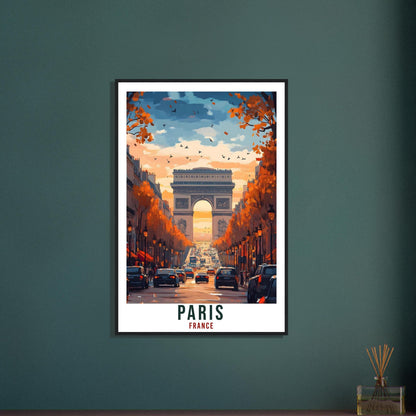 Paris Travel Print France Home Decor Paris Wall Art Gift Wall Hanging Champs-Élysées Paris France Artwork Travel Poster Arc De Triomphe Art