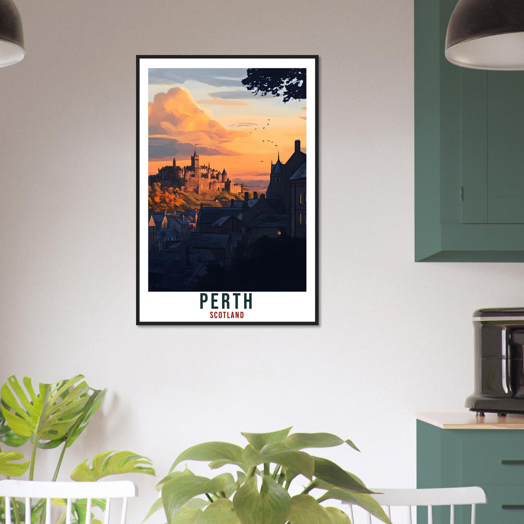 Perth Travel Print Scotland Home Decor Perth Wall Art Wall Hanging Art Lover Scotland Artwork Travel Poster Perth Travel Art Perth Scotland