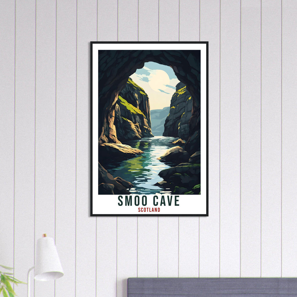 Smoo Cave Travel Print Scotland Home Decor Smoo Cave Wall Art Wall Hanging Art Lover Scotland Artwork Travel Poster Smoo Cave Travel Art
