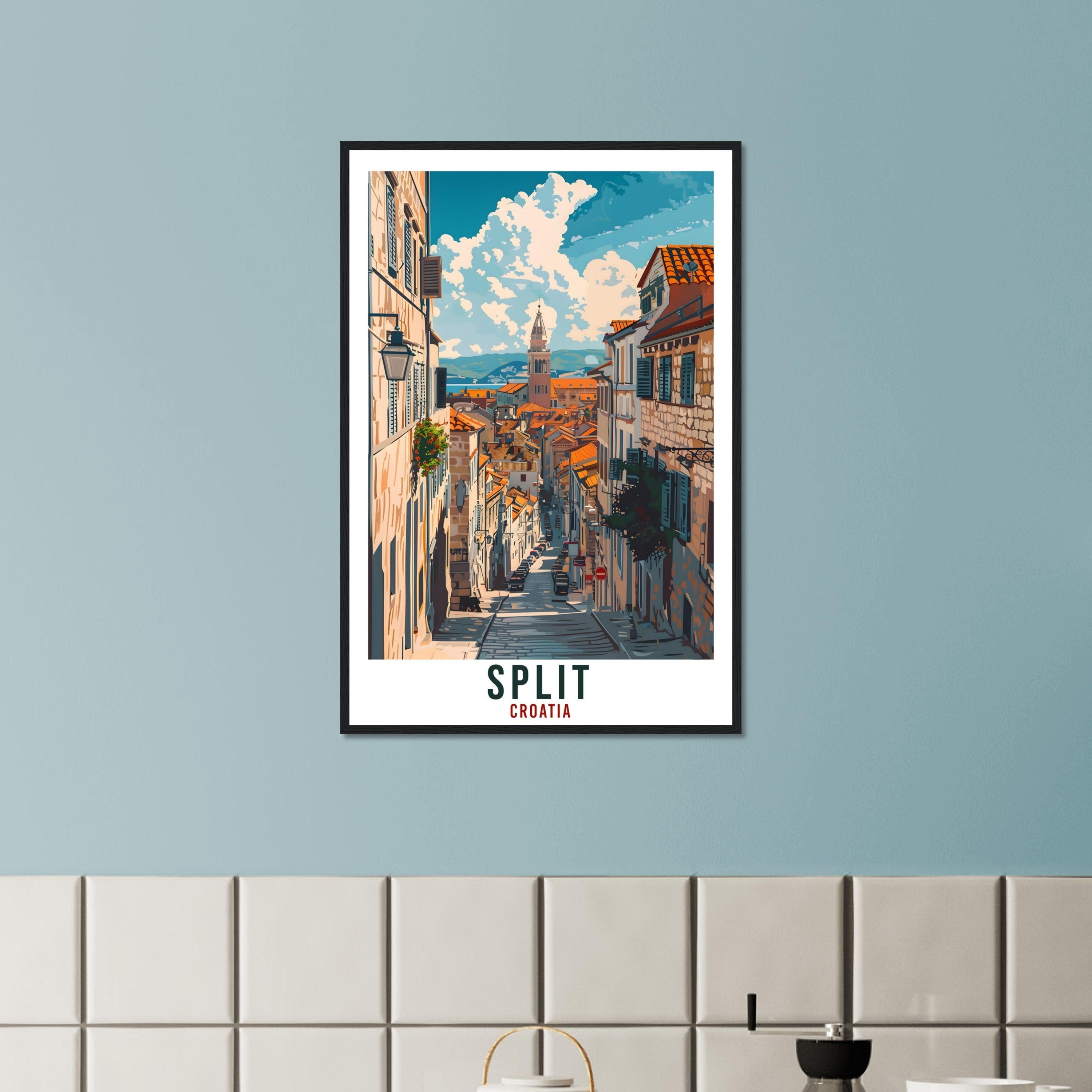 Split Travel Print Croatia Wall Art Wall Hanging Home Décor Split Gift Croatian Landmark Artwork Gift Split Croatia Holiday Travel Poster