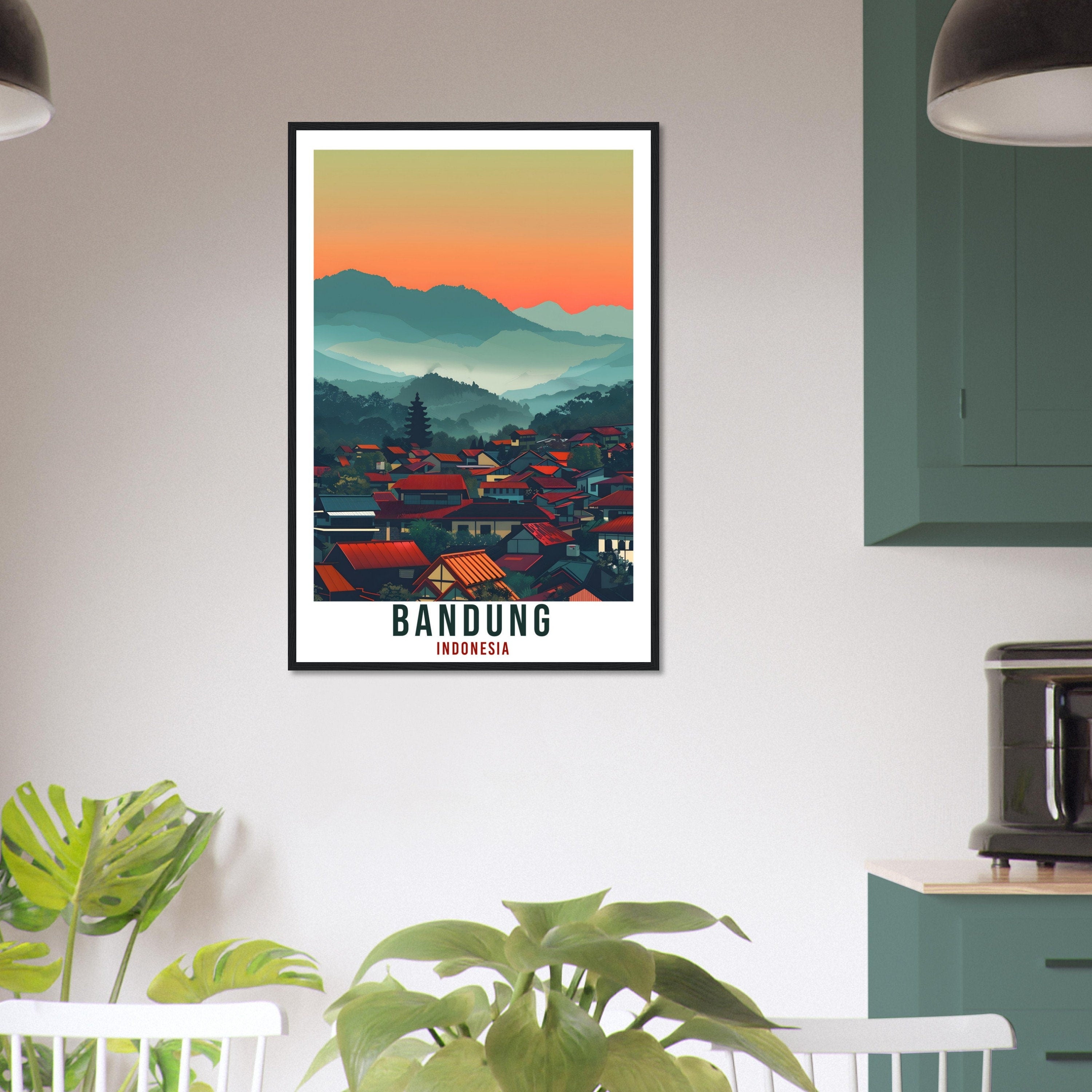 Bandung Bali Travel Print Bali Wall Art Wall Hanging Home Décor Bandung Gift Landmark Artwork Travel Art Indonesia Bandung Travel Poster