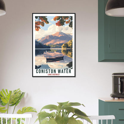 Coniston Water Travel Print Lake District Decor Coniston Water Wall Art Wall Hanging Art Lover Lake District Artwork Travel Poster Cumbria