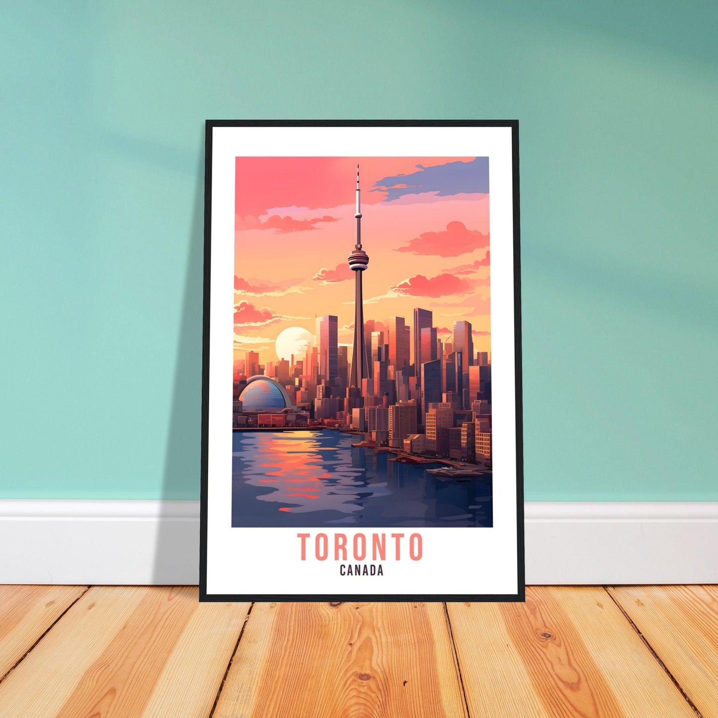 Toronto Travel Print Wall Art Toronto Canada Wall Hanging Home Decoration Toronto Sunset Gift Cityscape Wall Art Print Toronto Canada Poster