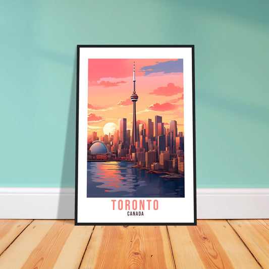 Toronto Travel Print Wall Art Toronto Canada Wall Hanging Home Decoration Toronto Sunset Gift Cityscape Wall Art Print Toronto Canada Poster