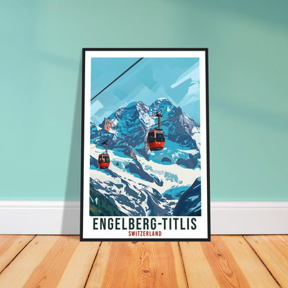 Engelberg-Titlis Travel Print Swiss Wall Art Wall Hanging Décor Engelberg-Titlis Gift Art Lover Switzerland Artwork Gift Swiss Travel Poster