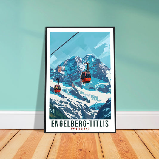 Engelberg-Titlis Travel Print Swiss Wall Art Wall Hanging Décor Engelberg-Titlis Gift Art Lover Switzerland Artwork Gift Swiss Travel Poster