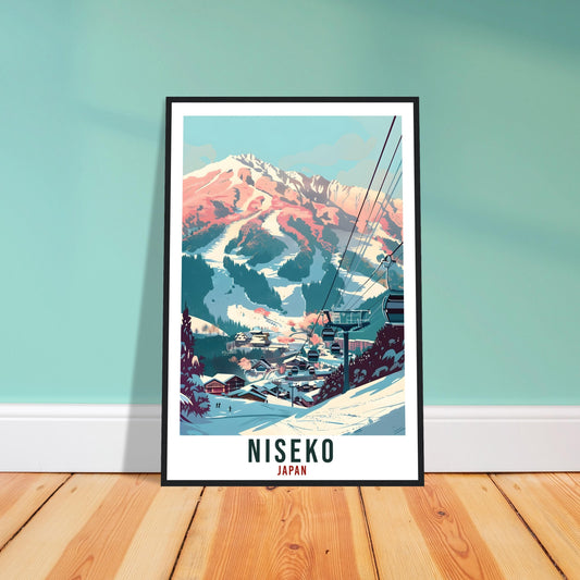Niseko Ski Resort Travel Print Japan Home Decoration Wall Art Gift Wall Hanging Art Lover Japanese Artwork Japan Niseko Travel Poster Print