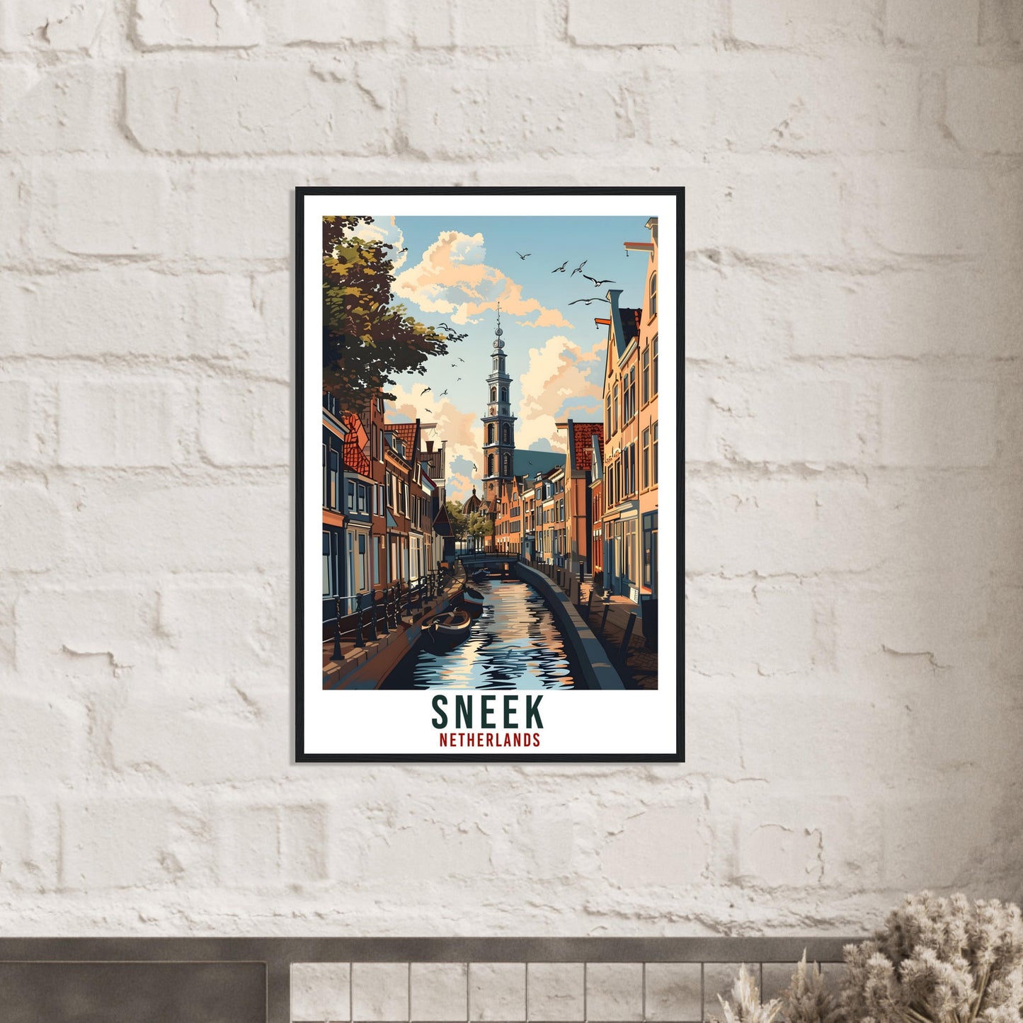 Sneek Travel Print Holland Wall Art Wall Hanging Home Décor Sneek Gift Art Lovers Gift Dutch Artwork Gift The Netherlands Travel Poster