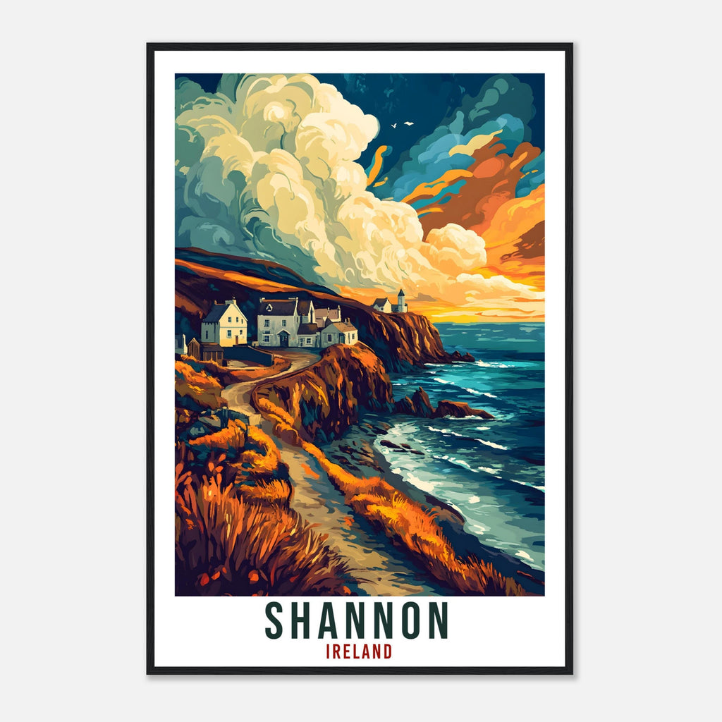 Shannon Travel Print Ireland Home Decor Co Clare Wall Art Wall Hanging Art Lover Irish Artwork Travel Poster Shannon Ireland Travel Art