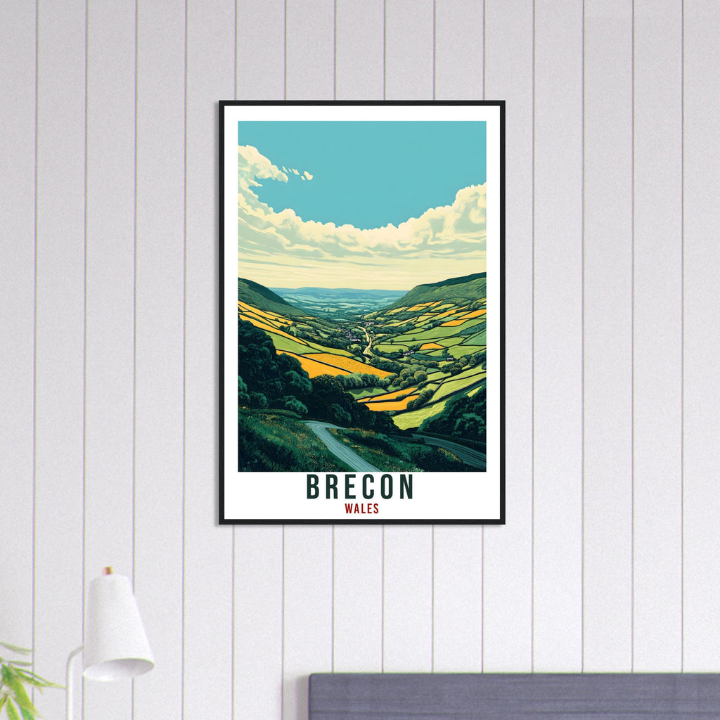 Brecon Travel Print Wales Home Decor Brecon Wall Art Wall Hanging Art Lover Wales Artwork Travel Poster Brecon Beacons Wales Travel Art