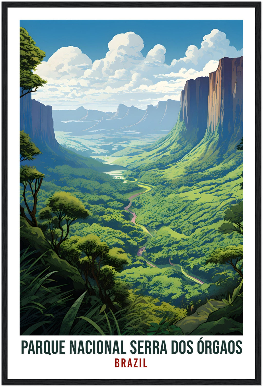 Serra Dos Orgaos Travel Print Wall Art Serra Dos Orgaos Brazil Wall Hanging Artwork Art Gift Serra Dos Orgaos Travel Poster Brazil Art Lover