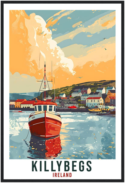 Killybegs Travel Print Ireland Wall Art Wall Hanging Home Living Décor Killybegs Gift Art Lovers Gift Irish Artwork Ireland Travel Poster